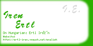iren ertl business card